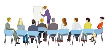 Danışmanlık, kurs, eğitim, illüstrasyon beyaz arka planda izole edildi