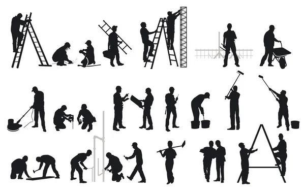Handyman Builder Construction Site Illustration — Stock Vector