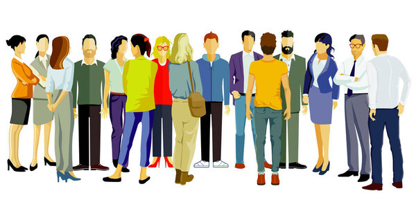 People Group together, Illustration 