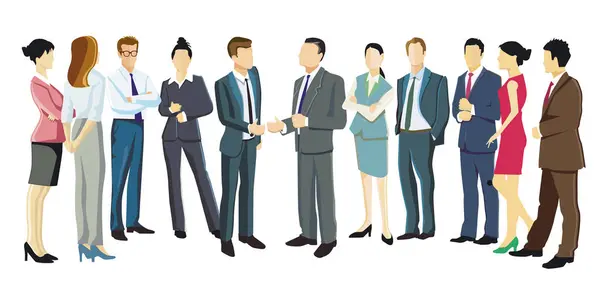 Presentation Agreement Group Employees Illustration — Stock Vector