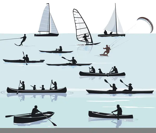 Leisure Water Sports Illustration — Stock Vector