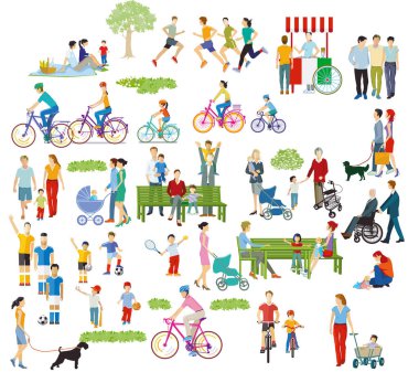 İnsanlar ve aileler boş zamanlarında