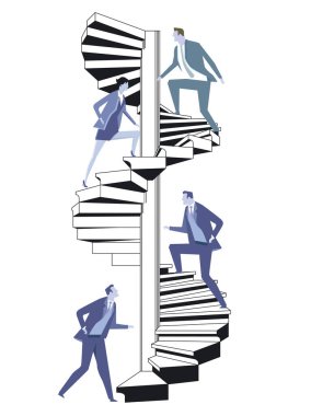 Kariyer gelişimi, iş gelişimi, illüstrasyon kavramı,