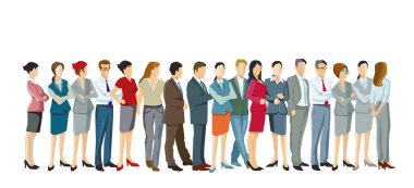 Bir grup insan sırada bekliyor ve resimlerini çiziyor.