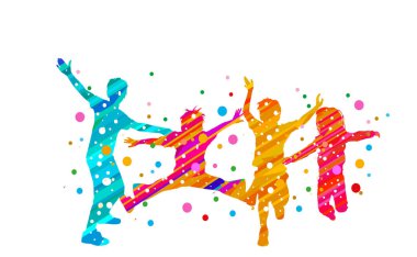 Bir Çocuklar Grubunda Eğlence ve Neşe, İllüstrasyon