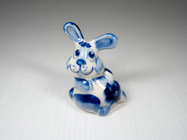 Figurina Amuleto Giocattolo Coniglio Simbolo Del Nuovo Anno Secondo Calendario — Foto Stock