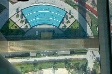 view from the window of the Dubai Frame skyscraper