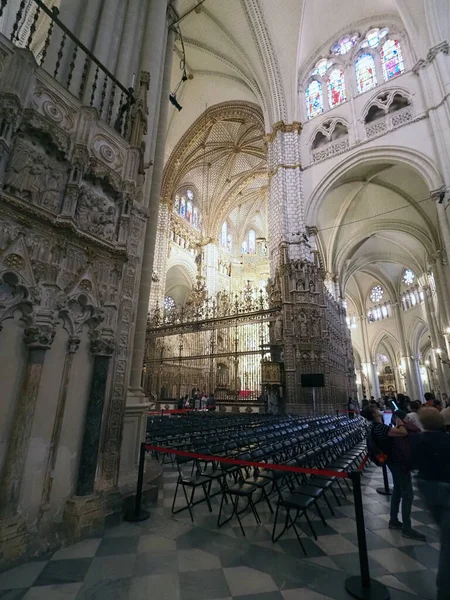 Interior Catedral Santa Maria Toledo Espanha — Fotografia de Stock