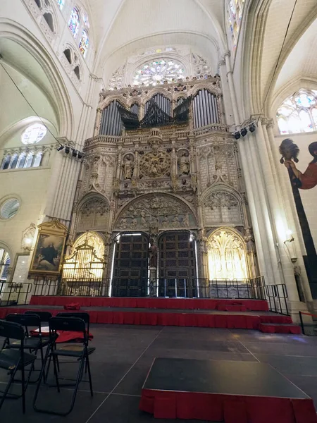 Interno Della Cattedrale Santa Maria Toledo Spagna — Foto Stock