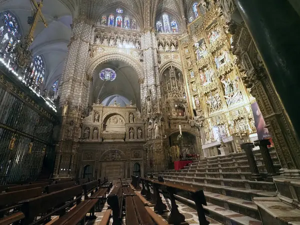 Interiér Katedrály Marie Toledu Španělsko — Stock fotografie