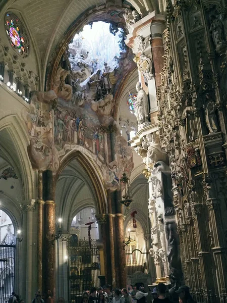 Interiör Katedralen Saint Mary Toledo Spanien — Stockfoto