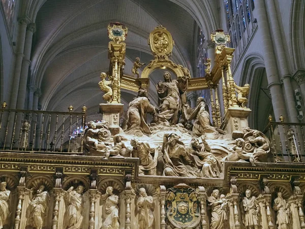 Interior Cathedral Saint Mary Toledo Spain — Stock Photo, Image