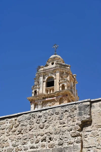 Campanario Iglesia Santa Cruz Monasterio Iglesia Ortodoxa Jerusalén Situado Jerusalén — Foto de Stock