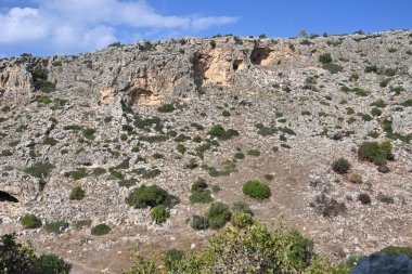 İsrail 'in kuzeyindeki Carmel Dağı Mağaraları