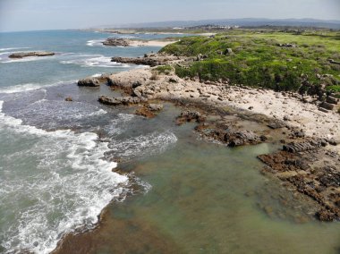 Akdeniz 'deki Tel Dor Ulusal Parkı İsrail