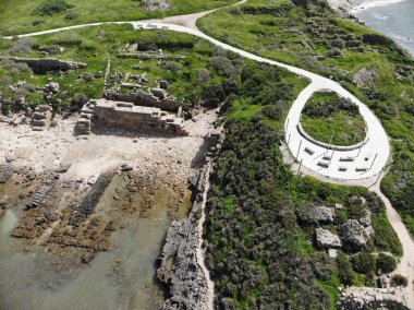Akdeniz 'deki Tel Dor Ulusal Parkı İsrail