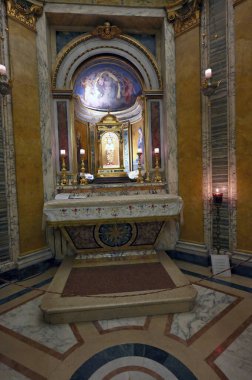 Basilica di Santa Maria in Ara coeli Church of the Virgin Mary, located on top of the Capitoline Hill in Rome clipart