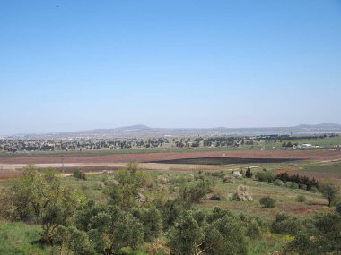 El Quneitra ve BM üssü bölgesindeki İsrail ve Suriye arasındaki sınırın gözlem güvertesinden görüntüyü al