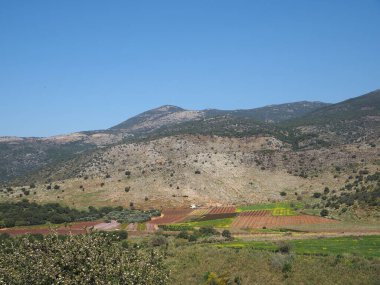 Golan Tepeleri 'nin Hermon İsrail Dağı manzarası