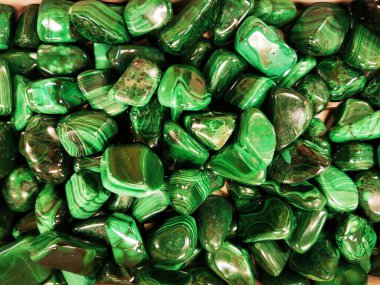 Malakit mineral koleksiyonu dokusu güzel arkaplan olarak 