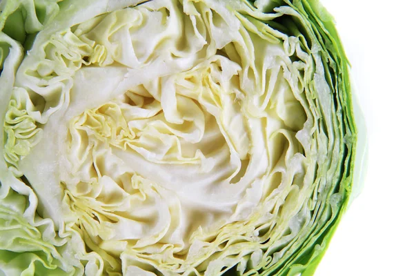 Green Cabbage Isolated White Backgroun — Stock Photo, Image
