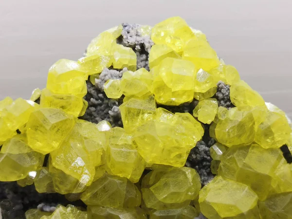 Schwefelmineraltextur Als Sehr Schöner Mineralischer Hintergrund — Stockfoto
