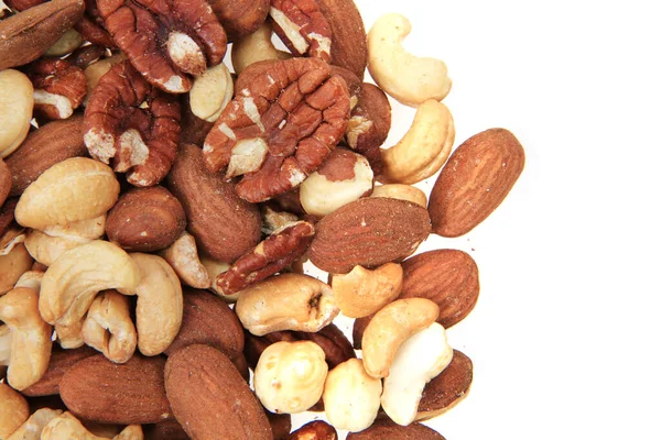 Různé Ořechy Mandle Jako Zdravé Potraviny — Stock fotografie