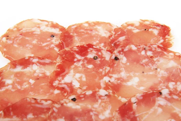 Czech Salami Texture Very Nice Food Background — Stock Photo, Image
