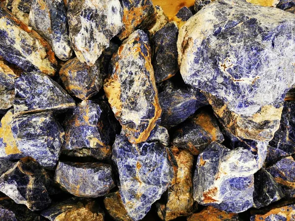 Textura Mineral Sodalita Como Fundo Natural Agradável — Fotografia de Stock