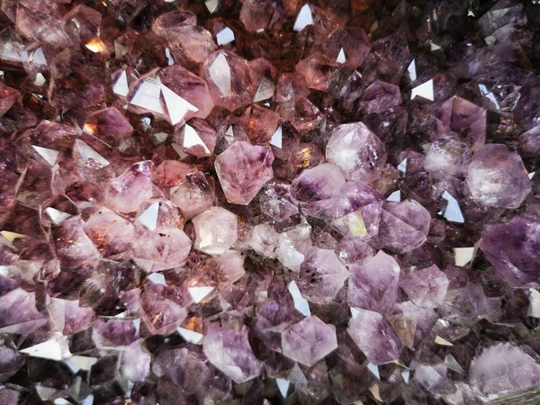 Textura Mineral Ametista Como Fundo Natural Agradável — Fotografia de Stock