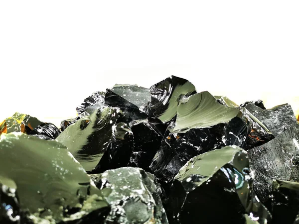Obsidian Mineraali Rakenne Kuin Mukava Luonnollinen Tausta — kuvapankkivalokuva