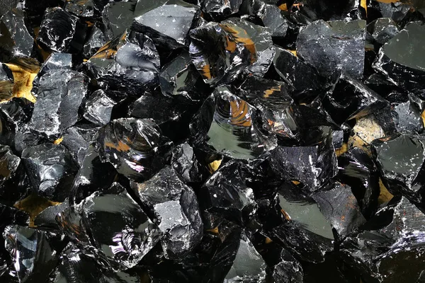 Obsidian Minerální Textura Jako Pěkné Přírodní Pozadí — Stock fotografie