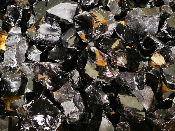 Obsidian Mineralische Textur Als Schöner Natürlicher Hintergrund — Stockfoto