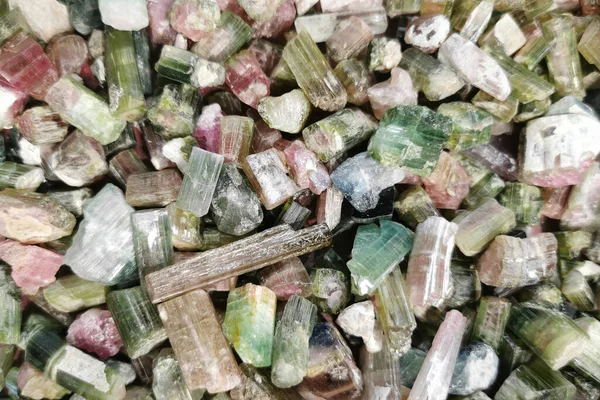 Turmalin Mineral Konsistens Som Mycket Trevlig Naturlig Bakgrund Royaltyfria Stockbilder