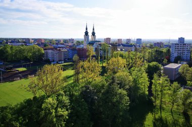 Çek Cumhuriyeti 'nin Ostrava şehrinde güzel bir gün.