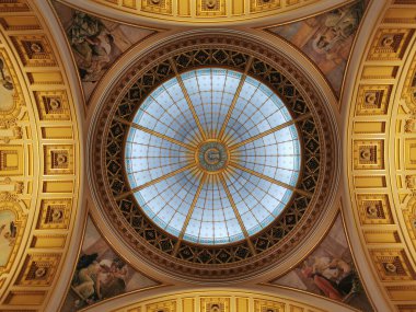 Ulusal Müze Prag tavanı güzel bir arka plan