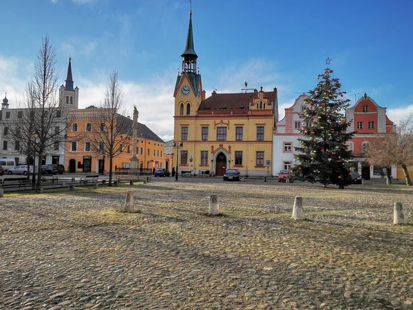 Régi Cseh Város Vidnava Mint Nagy Darab Történelem — Stock Fotó