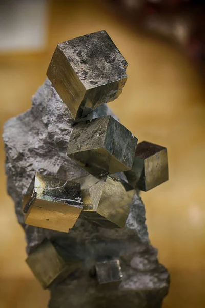 Pirit Mineral Doku Güzel Doğal Arka Plan Olarak — Stok fotoğraf