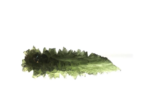 Vltavín Minerální Izolovaných Bílém Pozadí — Stock fotografie