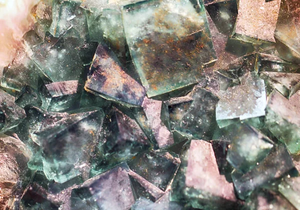 Fluorit Mineral Struktur Som Mycket Trevlig Naturlig Bakgrund — Stockfoto