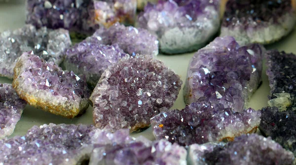 Amethyst Minerale Textuur Als Mooie Natuurlijke Achtergrond — Stockfoto