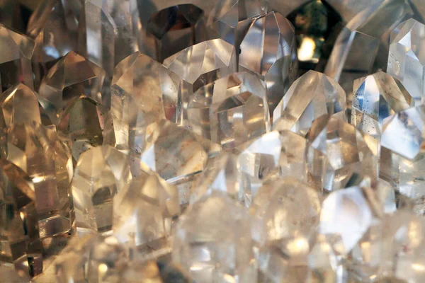Vit Kristall Mineral Struktur Som Fin Bakgrund — Stockfoto