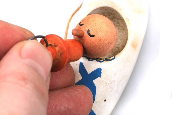 백지에 고립된 빈티지 장난감 — 스톡 사진