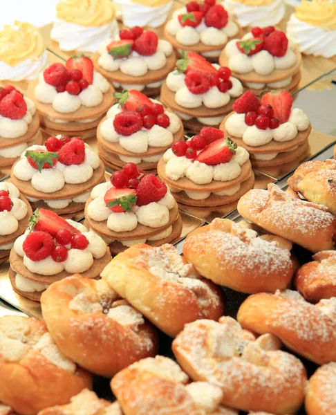 Desserts Mariage Frais Comme Très Beau Fond Alimentaire — Photo