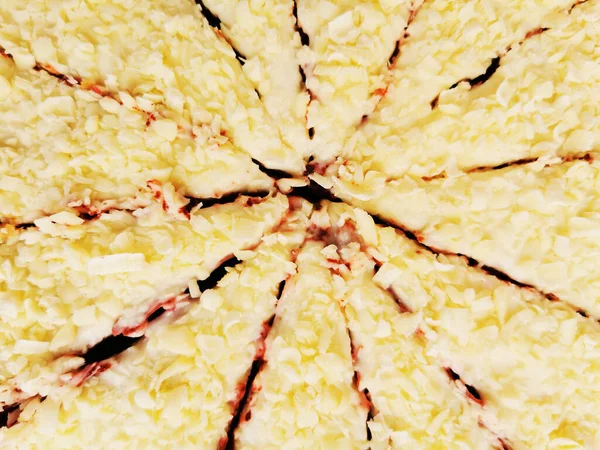 Beyaz Bademli Kek Çok Güzel Bir Yemek Geçmişi Var — Stok fotoğraf