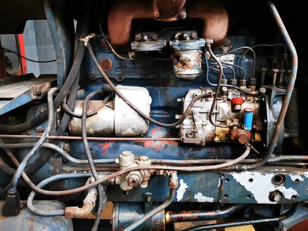 Old Gas Engine Design Nice Technology Background — Stock Photo, Image