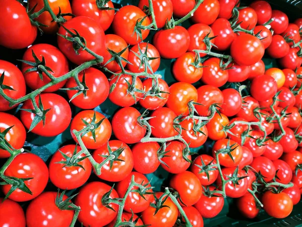 Färsk Tomat Konsistens Som Trevlig Mat Bakgrund — Stockfoto