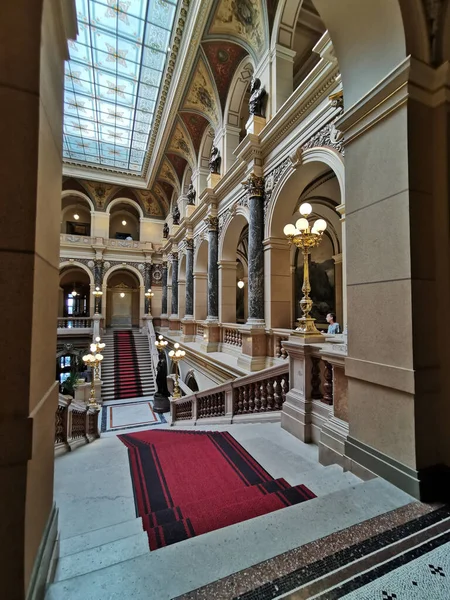 Nationalmuseum Prag Innenraum Als Schöner Hintergrund — Stockfoto