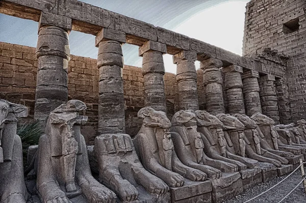 Gran Salón Hipóstilo Los Templos Karnak Egipto —  Fotos de Stock