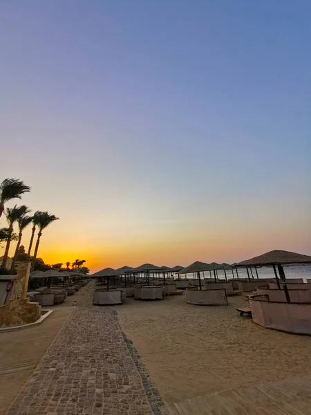 Египет Пляж Красное Море Макади Залив Утром — стоковое фото